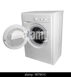 Washing machine isolated on white background Stock Photo