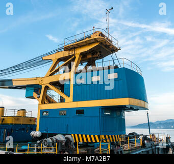 Industrial tanker ship details closeup Stock Photo