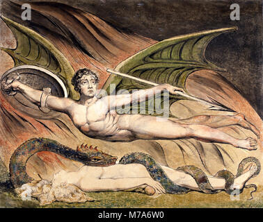 Satan Exulting over Eve by William Blake (1757-1827), 1795