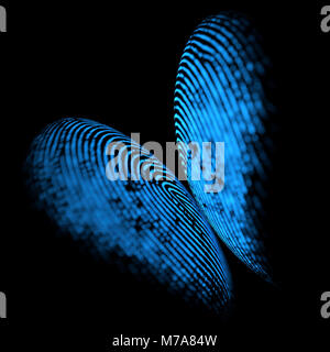 Fingerprint, illustration. Stock Photo