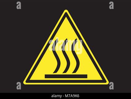 Design vector of hot surface material sign worker Stock Vector