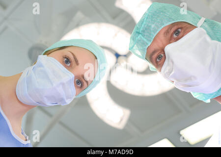 surgeons wearing mask Stock Photo