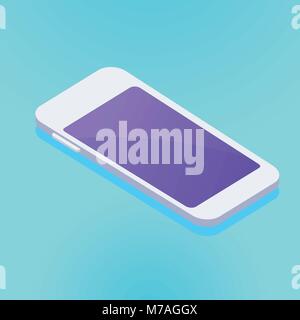 isometric smartphone template Stock Vector