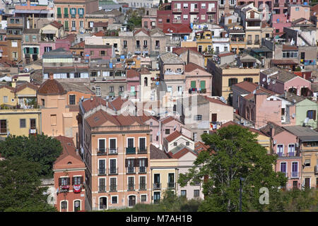 Italy, Sardinia, south coast, Cagliari, capital, Castello, old town, Bastione San Remy, Bastione di Saint Remy, view, Stock Photo