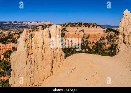 The USA, Utah, Garfield County, Bryce Canyon National Park, view from the Fairyland loop Trail close Fairyland Point Stock Photo