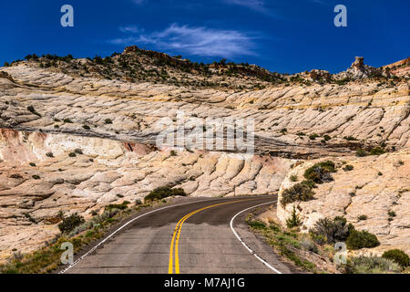 The USA, Utah, Garfield County, Grand Staircase-Escalante National Monument, Escalante, Scenic Byway 12 close Head of the rock Overlook Stock Photo
