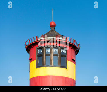 Germany, Lower Saxony, Krummhörn, the lighthouse of Pilsum, also known from the film with the comedian Otto Waalkes, Stock Photo