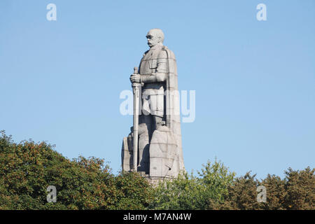 monument of Bismarck in the old Elbpark, Hamburg, Germany, Europe Stock Photo