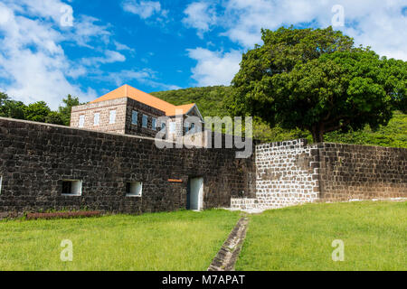 Old british for Shirley, Dominica, Caribbean Stock Photo