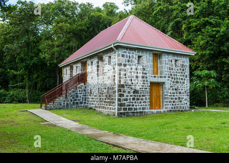 Old british for Shirley, Dominica, Caribbean Stock Photo