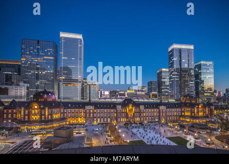 Japan, Tokyo City, Marunouchi District, Tokyo Station West Side Stock Photo