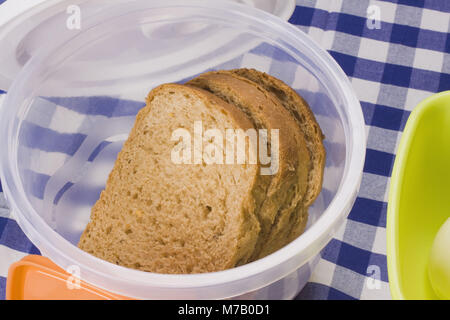 Close-up of brown bread slices in a box Stock Photo