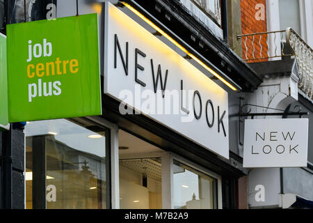 Bridport, Dorset, UK.  9th March 2018.  New Look shop at Bridport in Dorset.  Up to 60 branches are set to close out of 593 with up to 980 job losses as the business restuctures it debts with a CVA.  This branch is not on the the list of closures.  Picture Credit: Graham Hunt/Alamy Live News Stock Photo