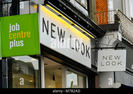 Bridport, Dorset, UK.  9th March 2018.  New Look shop at Bridport in Dorset.  Up to 60 branches are set to close out of 593 with up to 980 job losses as the business restuctures it debts with a CVA.  This branch is not on the the list of closures.  Picture Credit: Graham Hunt/Alamy Live News Stock Photo