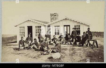Group of soldiers outside winter quarters LCCN2013648701 Stock Photo