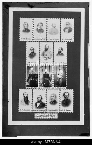 Confederate Dead- W.O.B. Branch, Earl Van Dorn, J.H. Morgan, W. Barksdale, A.S. Johnston, J.E.B. Stuart, 'Stonewall' Jackson, J.S. Bowen, Zollicoffer, L. Tilghman, A.J. Jenkins, Ben LOC cwpb.07610 Stock Photo