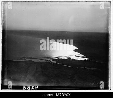 Air views of Palestine. North end of Dead Sea. Dead Sea, northern end. An evening silhouette LOC matpc.00245 Stock Photo