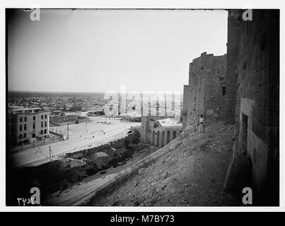 Aleppo from the castle showing moat & entrance LOC matpc.03556 Stock Photo