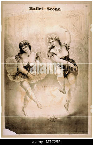 A ballet performance captured in this photograph, showcasing dancers in elegant poses, embodying the art form's grace and precision. Stock Photo