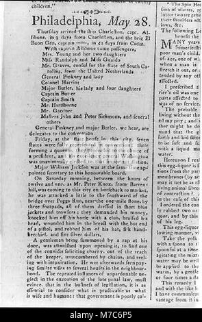 Newspaper articles and notices printed in 1787 during the Constitutional Convention in Phila. LCCN2002705836 Stock Photo