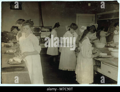 Domestic Science class in Horace Mann School. See Bliss report. LOC nclc.05237 Stock Photo