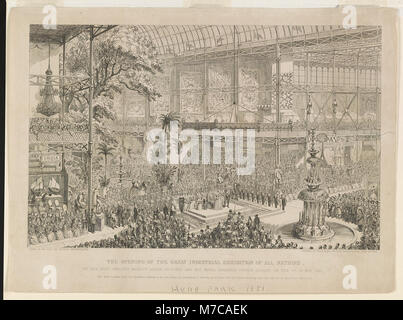 Opening of the Great Industrial Exhibition of all nations, by her most gracious majesty Queen Victoria and his royal highness Prince Albert, on the 1st of May, 1851 - taken on the spot by LCCN93507156 Stock Photo