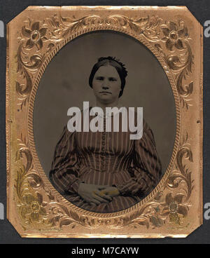 Mary Bannister, wife of Private George H. Bannister of Company H, 13th New Hampshire Infantry Regiment LCCN2010650573 Stock Photo