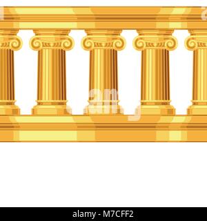 Seamless pattern with ionic antique greek colonnade Stock Vector