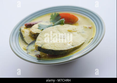 Close-up of fish curry in a bowl Stock Photo
