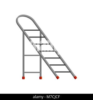 Step ladder isolated. Sliding portable ladder. Vector illustration Stock Vector
