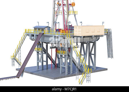 Land rig platform, close view Stock Photo