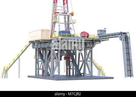 Land rig drilling, close view Stock Photo