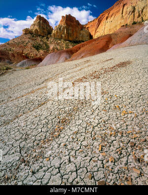 Bentonite Hills, Circle Cliffs, Grand Staircase-Escalante National Monument, Utah Stock Photo