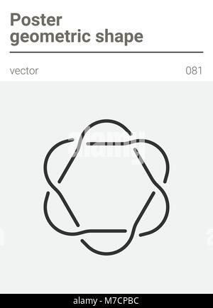 Poster minimal geometric vector shape  Stock Vector