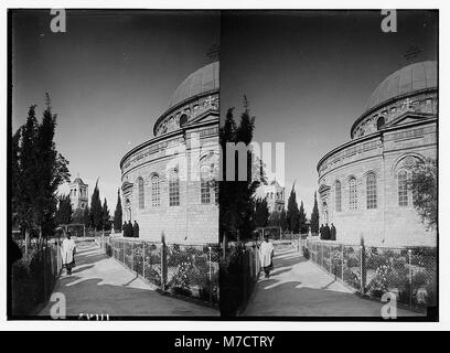 Ethiopian Abyssinian churches in Jerusalem showing garden & roadway LOC matpc.04352 Stock Photo