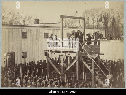 Execution of Captain Henry Wirtz (i.e. Wirz), C.S.A, adjusting the rope LCCN2013645515 Stock Photo