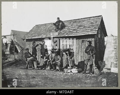 'Pine Cottage', Civil War soldiers winter quarters LCCN2012649019 Stock Photo