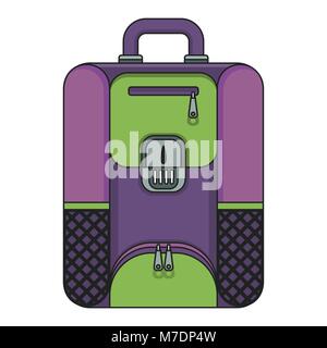 travel bagpack violet Stock Vector