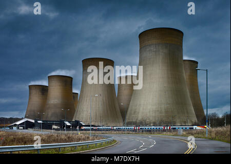 Ratcliffe-on-Soar is one of the most efficient coal fired power stations in the UK, with a total generation capacity of 2,000MW from four 500MW units, Stock Photo