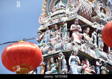 Sri Mariamman Temple, Hindu Temple in Singapore, East Asia Stock Photo