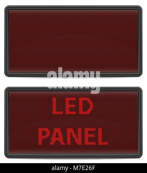 led panel digital scoreboard vector illustration isolated on white background Stock Vector