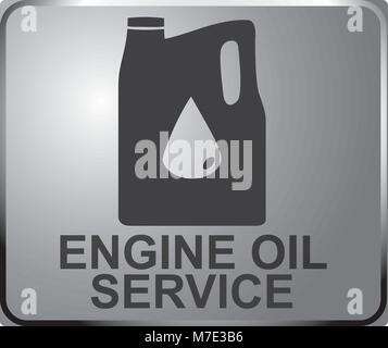 Sign auto service, car fix sign ENGINE OIL. Banner design vector. Space for your text. Stock Vector