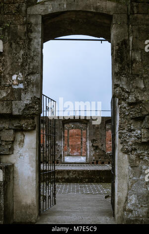 Ancient Ruins in Fort Santiago, Intramuros, Manila, Philippines Stock Photo