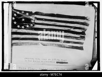 Original flag used by 3d Md. Regiment in Battle of Cowpens made according to act. of Congress 1777 LCCN2016821426 Stock Photo