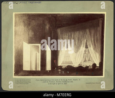 Photograph of a painting of Ford's Theatre interior, showing Stock ...