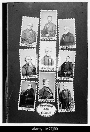President and Cabinet- H. Hamlin, A. Lincoln, Edw'd Bates, E.M. Stanton, W.H. Seward, M. Blair, G. Welles, W.P. Fessenden, and J.P. Usher LOC cwpb.07615 Stock Photo