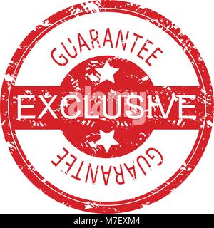 Exclusive rubber stamp icon. Exclusivity and special seal round, promotion watermark texture. Vector illustration Stock Vector