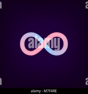 Vector Infinity Symbol Icon. Logo Template. Loop design. Loop in infinity shape Stock Vector