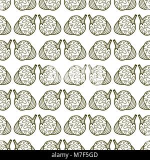 Vector seamless pattern from acorn Stock Vector