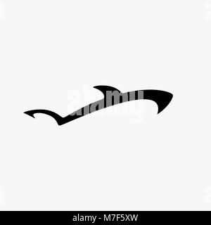 Vector shark silhouette logo Stock Vector